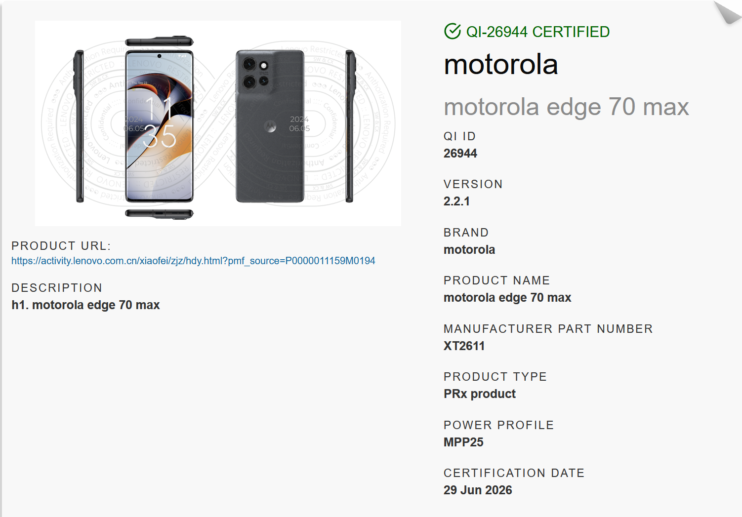 Motorola Edge 70 Max